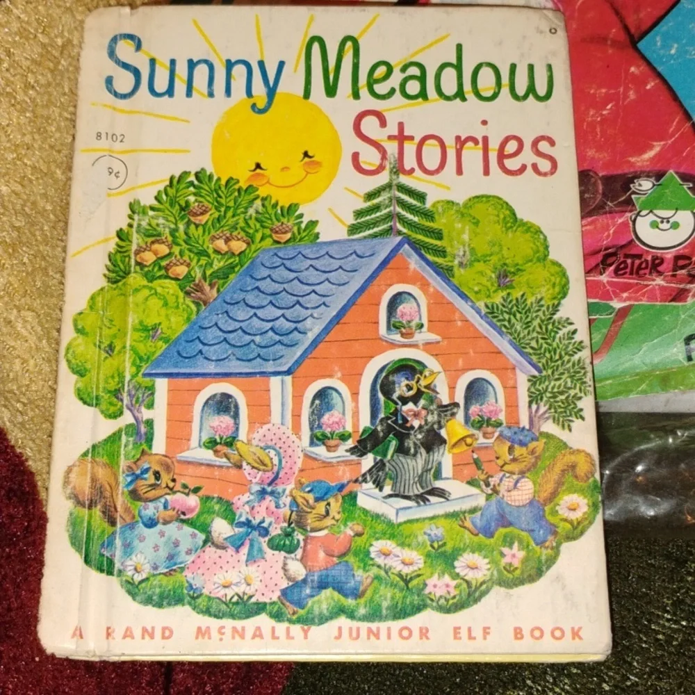 🏫 Sunny Meadow Stories Rand McNally ELF Vintage Book NVC